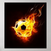 Voetbal in Flames Poster (Voorkant)