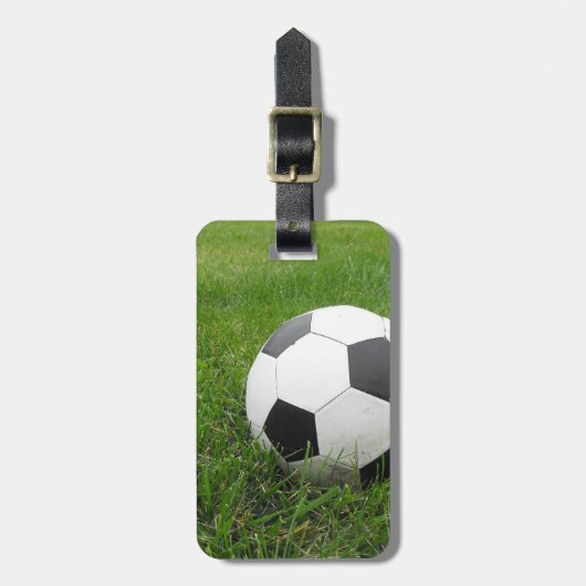Voetbal in Grass Bagagelabel (Voorkant verticaal)