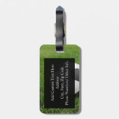 Voetbal in Grass Bagagelabel (Achterkant verticaal)