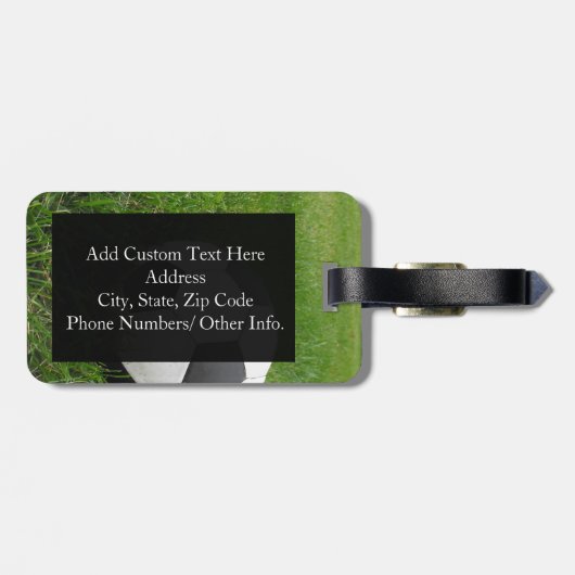 Voetbal in Grass Bagagelabel (Achterkant horizontaal)