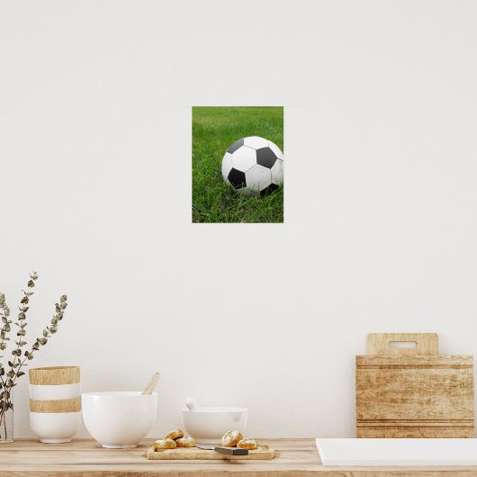 Voetbal in Grass Poster (Keuken)