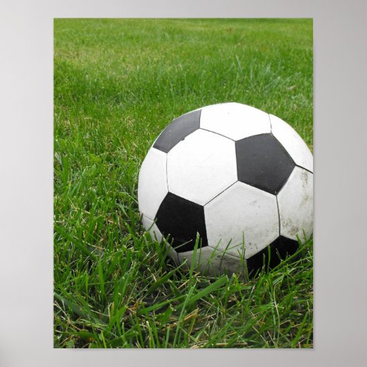 Voetbal in Grass Poster (Voorkant)