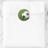 Voetbal in Grass Ronde Sticker (Tas)