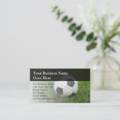 voetbal in Grass Visitekaartje (Staand voorkant)