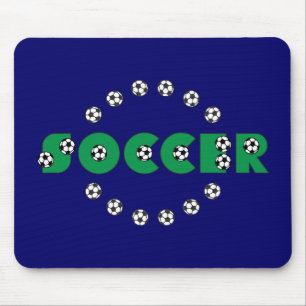 Voetbal in Groen Muismat