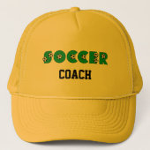 Voetbal in Groen Trucker Pet (Voorkant)