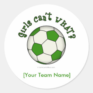 Voetbal in het groen ronde sticker