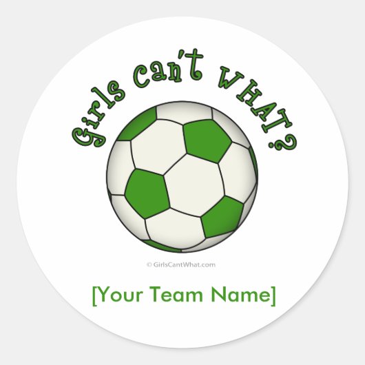 Voetbal in het groen ronde sticker (Voorkant)