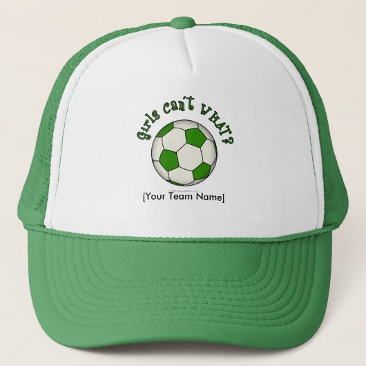 voetbal in het groen trucker pet (Voorkant)