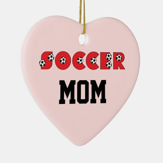 Voetbal in het rood keramisch ornament (Rechts)