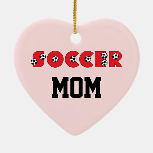 Voetbal in het rood keramisch ornament (Achterkant)