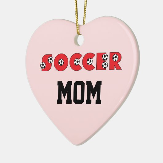 Voetbal in het rood keramisch ornament (Links)