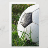 Voetbal in het veld briefpapier (Voorkant / Achterkant)