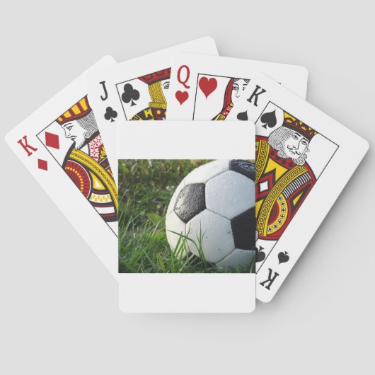 Voetbal in het veld speelkaarten (Achterkant)