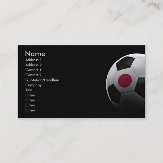 Voetbal in Japan Visitekaartje (Voorkant)