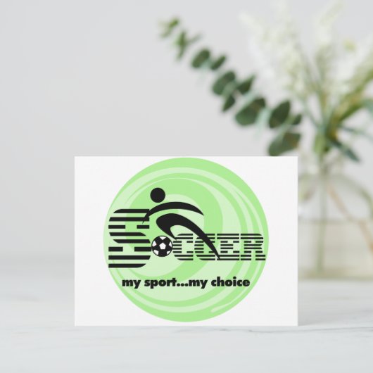 Voetbal in mijn T-shirts voor sport en cadeautjes Briefkaart (Staand voorkant)