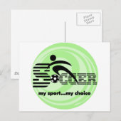 Voetbal in mijn T-shirts voor sport en cadeautjes Briefkaart (Voorkant / Achterkant)
