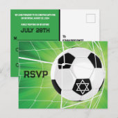 Voetbal in Net Bar Mitzvah RSVP Briefkaart (Voorkant / Achterkant)