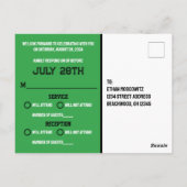 Voetbal in Net Bar Mitzvah RSVP Briefkaart (Achterkant)