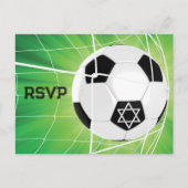Voetbal in Net Bar Mitzvah RSVP Briefkaart (Voorkant)