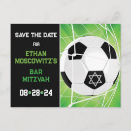 Voetbal in Net Bar Mitzvah Sla de Kaart Datum op
