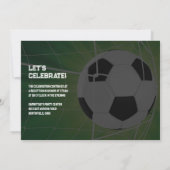 Voetbal in Net Bar Mitzvah Uitnodiging (Achterkant)