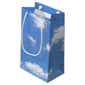 Voetbal in net klein cadeauzakje (Achterkant Gekanteld)