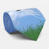 voetbal in net met gras stropdas (Opgerold)