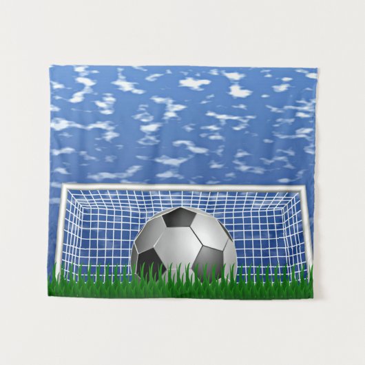 Voetbal in Net Wandkleed (Voorkant (horizontaal))