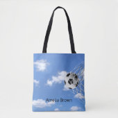 voetbal in netto tote bag (Voorkant)