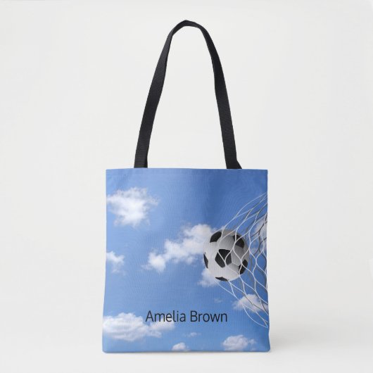 voetbal in netto tote bag (Voorkant)