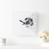 Voetbal in netto vierkante klok (Huis)