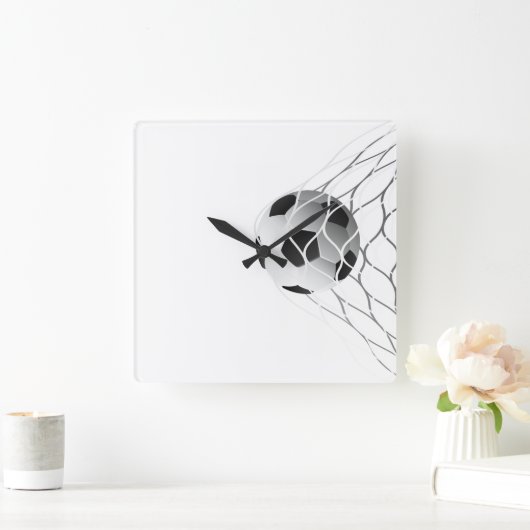 Voetbal in netto vierkante klok (Huis)