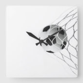 Voetbal in netto vierkante klok (Voorkant)