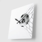 Voetbal in netto vierkante klok (Hoek)