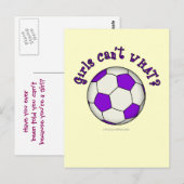 Voetbal in Paars Briefkaart (Voorkant / Achterkant)