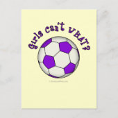 Voetbal in Paars Briefkaart (Voorkant)