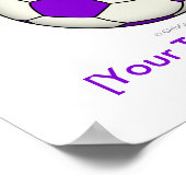 Voetbal in Paars Poster (Hoek)
