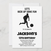 Voetbal in Soccer Birthday Kaart (Voorkant)