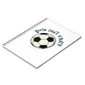 voetbal in zwart notitieboek (Linkerzijde)