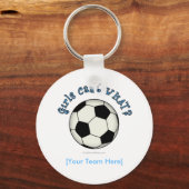 Voetbal in zwart sleutelhanger (Voorkant)