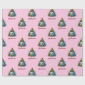 Voetbal Inpakpapier Kerst Aangepaste Naam Cadeau (Vlak)