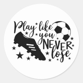 Voetbal inspiratie woord art sport ronde sticker
