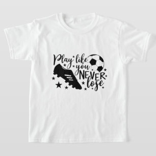 voetbal inspirerend woordsporten t-shirt