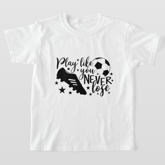 voetbal inspirerend woordsporten t-shirt (Laagn)