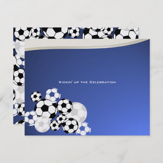 Voetbal Invitational Bar Mitswa Informatiekaartje (Voorkant / Achterkant)