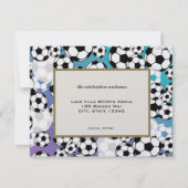 Voetbal Invitational Bar Mitswa Kaart (Achterkant)