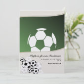 Voetbal Invitational Bar Mitswa Kaart (Staand voorkant)