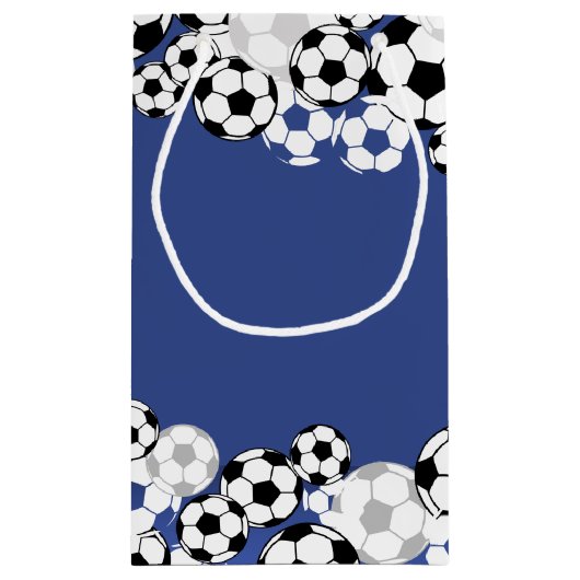 Voetbal Invitational Blue met tekst Klein Cadeauzakje (Achterkant)