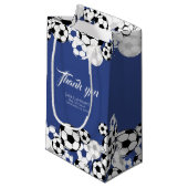 Voetbal Invitational Blue met tekst Klein Cadeauzakje (Voorkant Gekanteld)